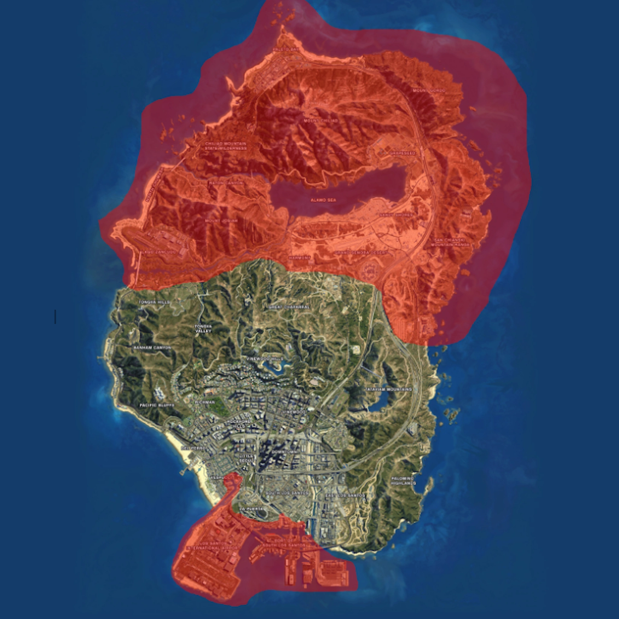 Kaart met duanegebieden